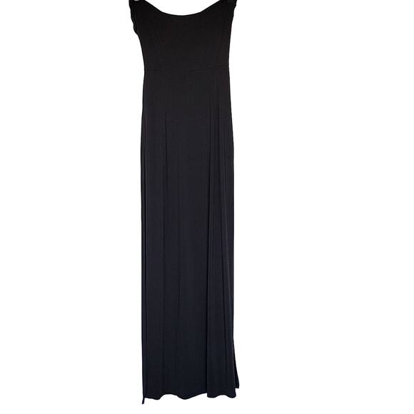 Lucy In the Sky Milly Halter Maxi Dress Black, M - Picture 3 of 8